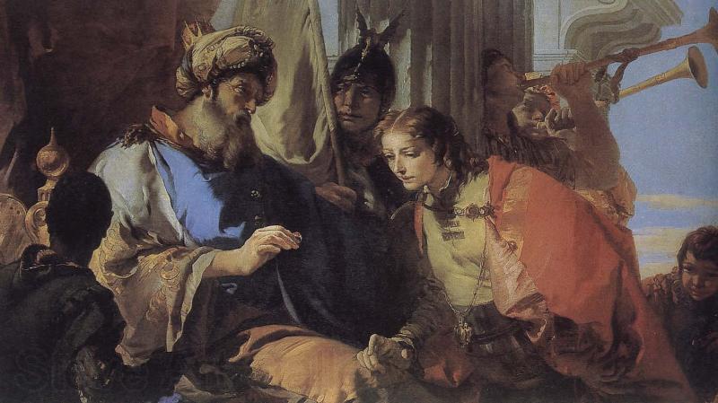 Giovanni Battista Tiepolo Joseph received the hand of Pharaoh, Central Norge oil painting art
